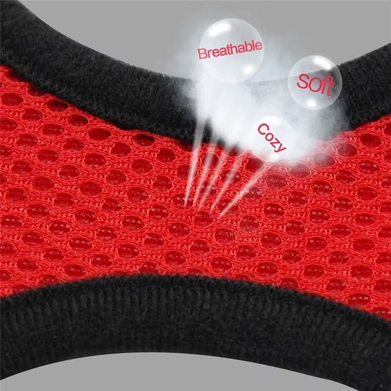 Cat Dog Harness Adjustable Vest Walking Lead Leash for Puppy Dogs Collar Polyester Mesh Harness for Small Medium Dog Cat Pet